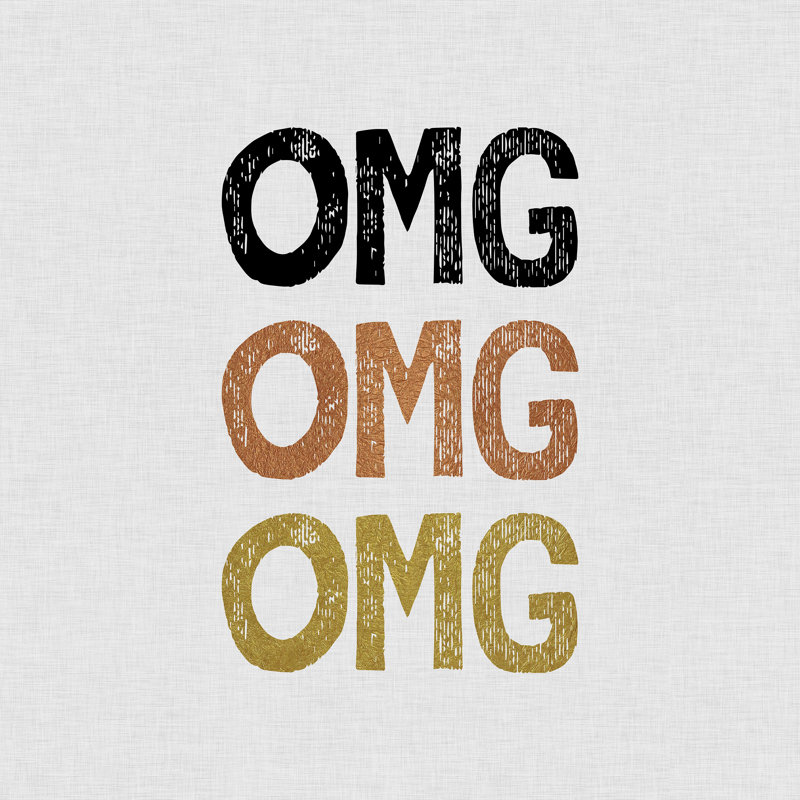 Omg - citation amusante - impression, H 12 po x l 12 po, Oui, Papier avec cadre simple noir