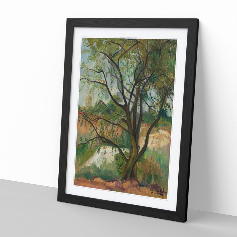 The Tree by Suzanne Valadon - Picture Frame Painting, Black Framed, 65cm H x 48cm W x 2cm D
