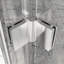 Porte de douche pivotante pliante à deux battants de 72 pouces de haut avec verre trempé de 1/4 po, poignées en alliage de zinc et quincaillerie imperméable l 32 33 po x H 6 mm, installation réversible pour-124249954