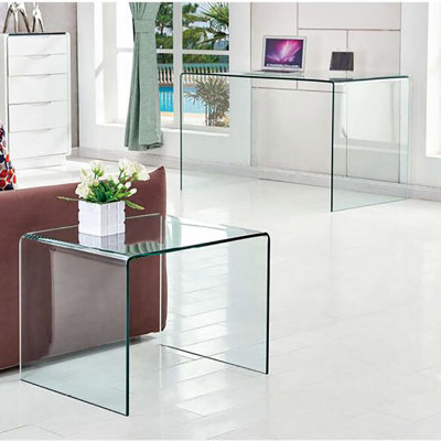 Dvergheim Glass Top End Table