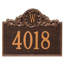 Plaque d'adresse murale à 3 lignes Acanthus Monogram-54034657-54034660