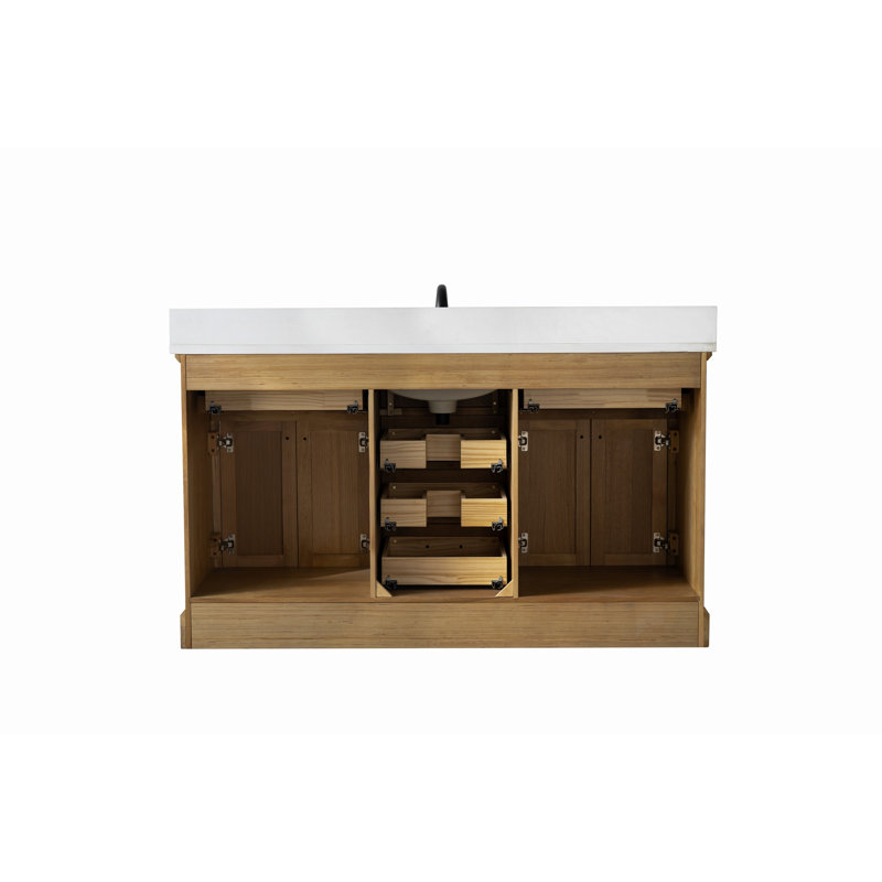 Ensemble de meuble-lavabo simple 60 po Arruda, Chêne