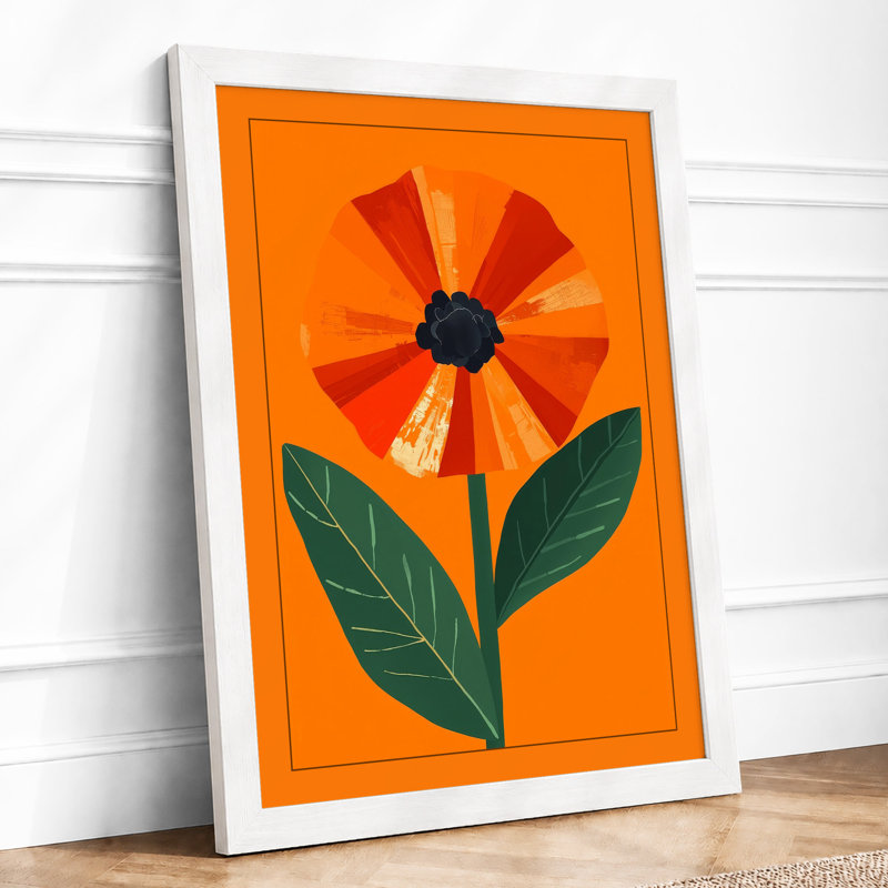 Modern Bloom Botanical - Framed Print, A4 - 29.7 x 21.0 cm, White