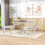 Ensemble de salle à manger à piédestal 5 pièces Gracelinn, table de salle à manger extensible ronde en bois et 4 chaises rembourrées-2078574723-2078574721-2078574722