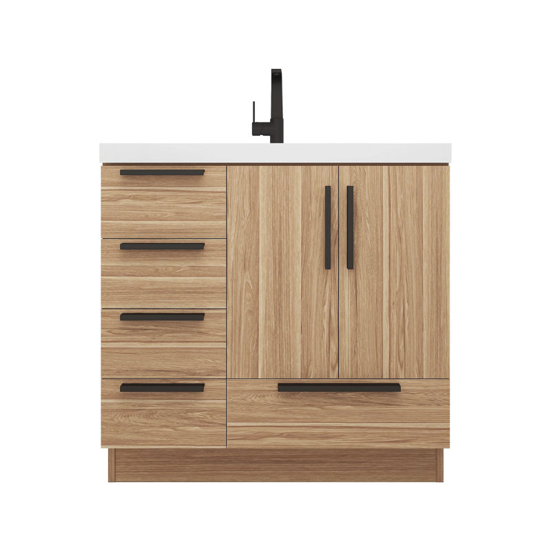 Havendale 36" Free Standing Vanity With Acrylic Sink, Natural