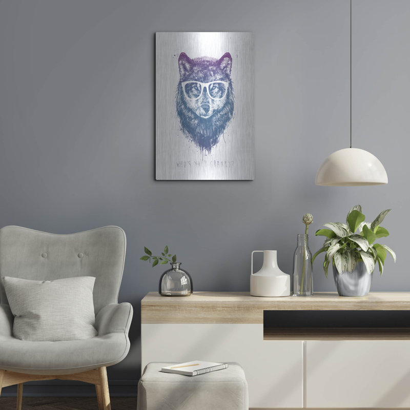 «Who's Your Granny» par Balazs Solti, métal Wal Art, H 24 po x l 16 po