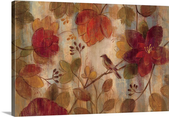«Exotic Garden» par Aniessa, reproduction d'art, H 20 po x l 30 po x P 1,5 po, Toile