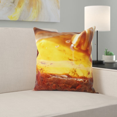 Coussin décoratif miel sapin