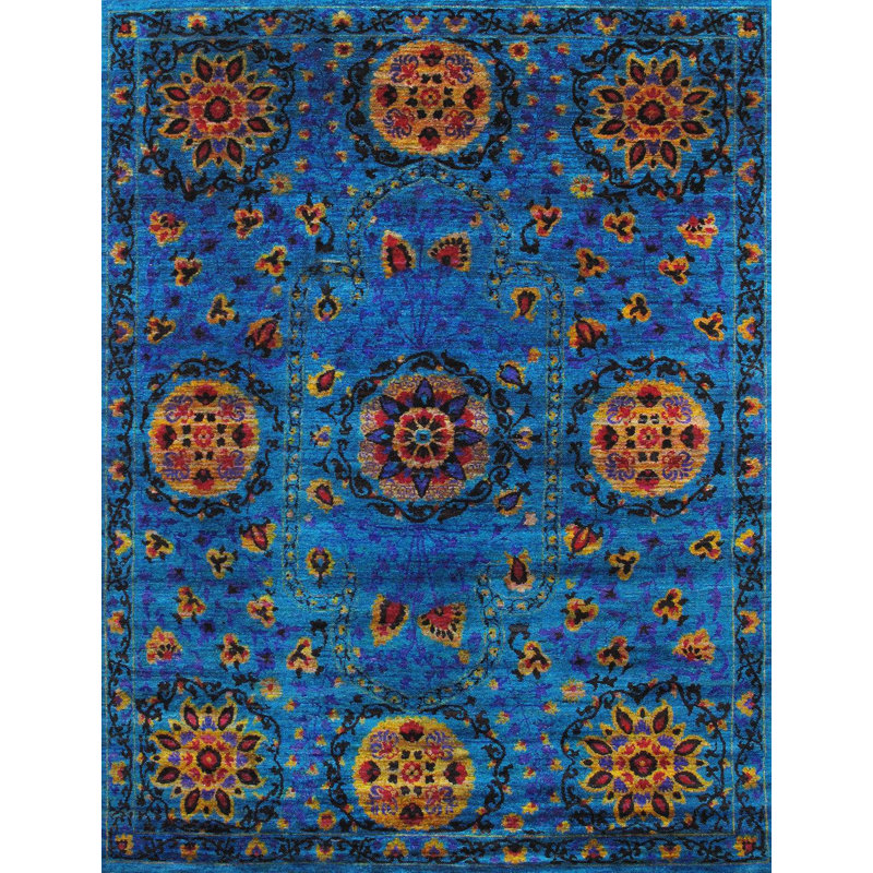 Wisnia Oriental Area Rug in Blue