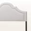 Tête de lit à garniture cloutée en tissu gris-gris, mesurant H 25,57 po x l 55,47 po x P 2,10 po MyShawn-773086880