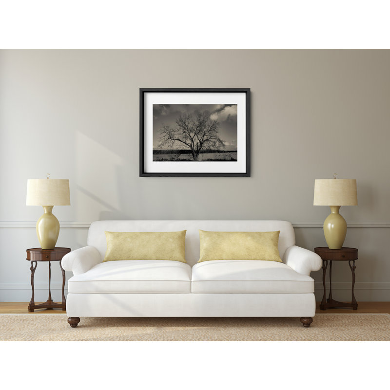 Baum Im Winter Print by Joseph Regan, 14" H x 16" W x 0.75" D, Black