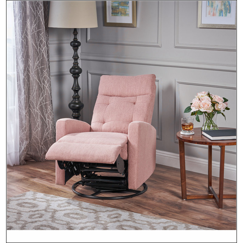 GLIDER SWIVEL RECLINER CHAIR, Blush