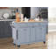 Îlot de cuisine avec comptoir en bois d'hévéa, chariot de cuisine sur 5 roues avec armoire de rangement-1449797396