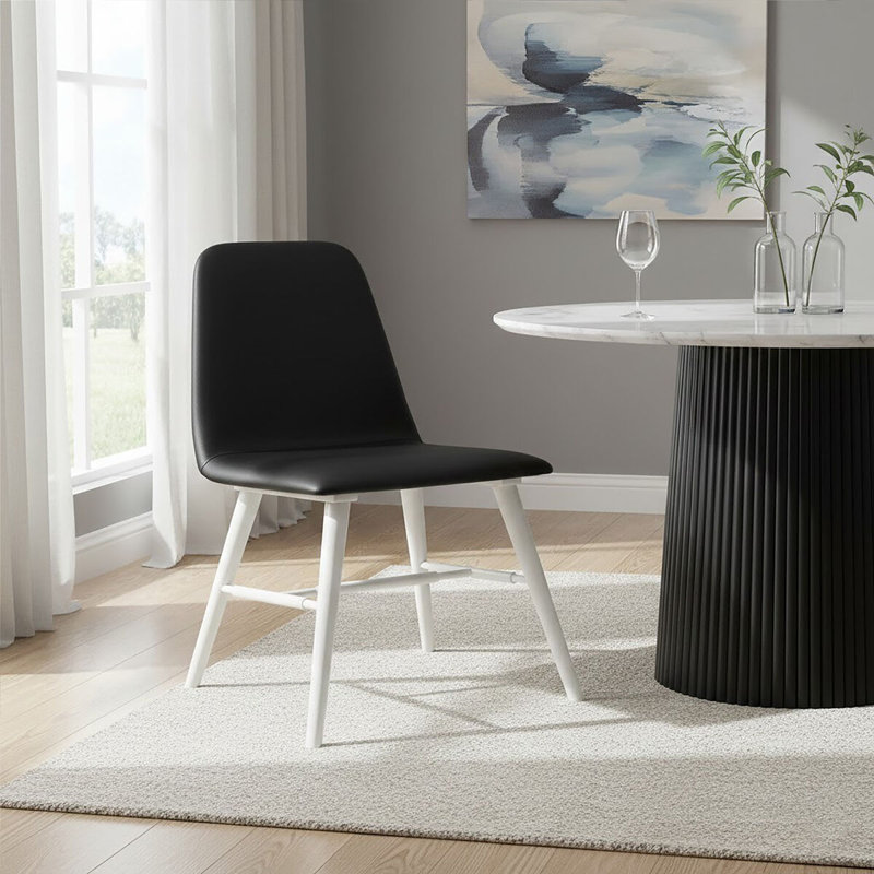 Upholstered Faux Leather Dining Chair