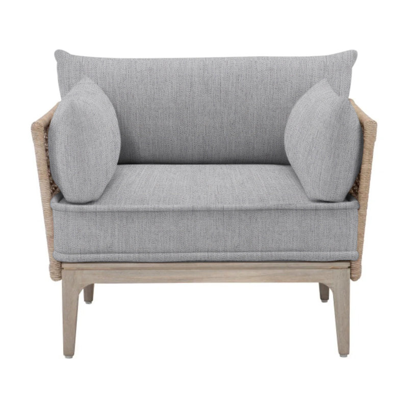Catalonia Patio Chair with Cushions, White Linen 6016-000