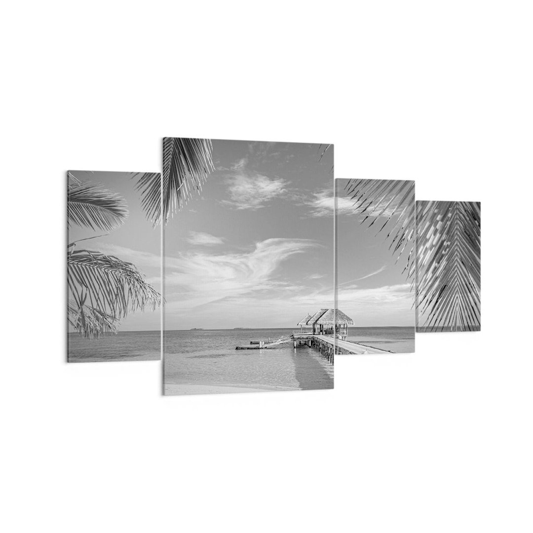 4-tlg. Leinwandbilder-Set Heavenly Beach Monochrome