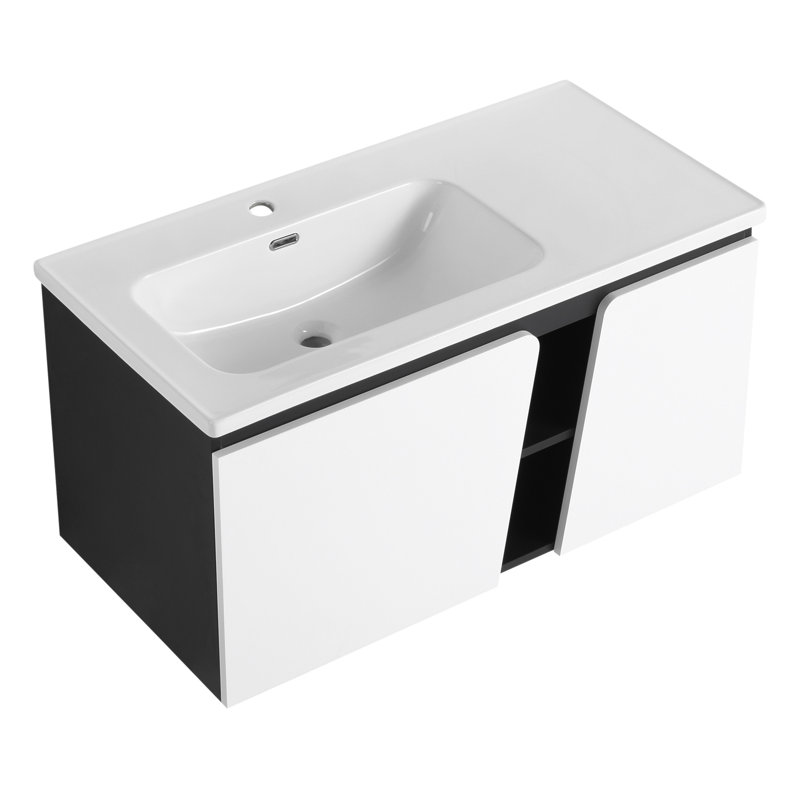 39.6'' Wall Mounted Single Bathroom Vanity Base Only