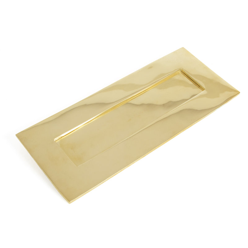 Letter Plate Door Accessory, Polished Brass, 10.8cm H x 32.4cm W x 0.4cm D