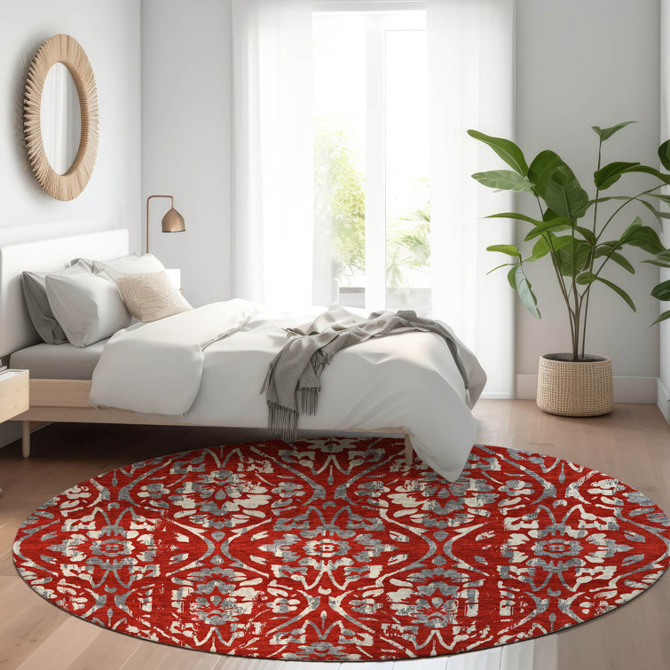 Maliana Washable Floral Indoor / Outdoor Rug
