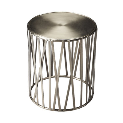 Kruse Iron 15.5"W Drum Side Table