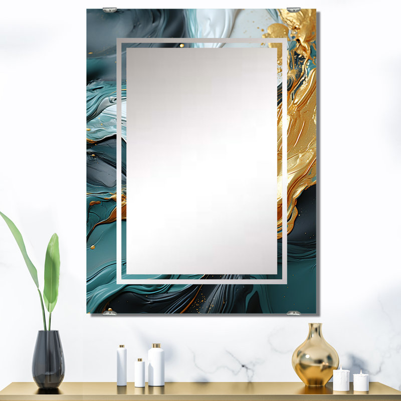 Rawlins - Miroir mural peinture abstraite MIR137677, 40 po x 30 po