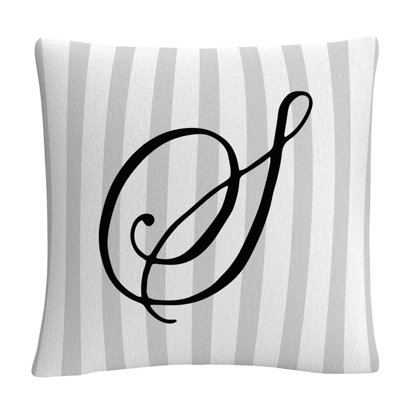 ABC Striped Throw Pillow, S