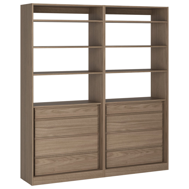 74 7/8" Closet System, Brown
