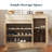 Shoe Cabinet Storage With 3 Doors, Freestanding Shoe Cabinet With Drawer & Adjustable Shelves, Wooden Shoe Organizer For Entryway, Hallway-298525531