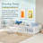 Twin Size Floor Bed With Safety Guardrails And Door And Slats, Toddler Floor Bed Frame For Girls And Boys-773188529-773188531