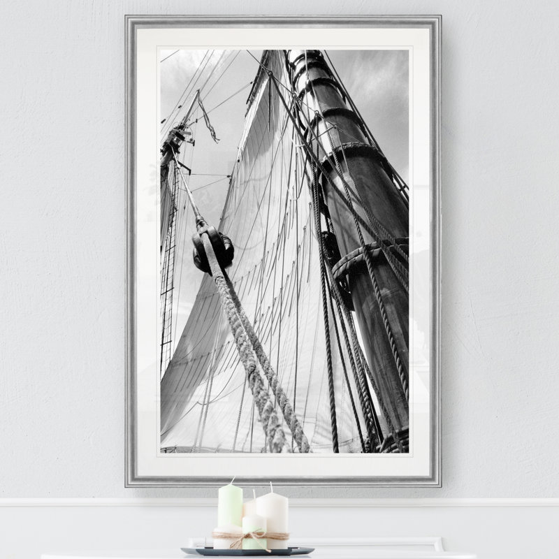 « set voile iii », reproduction sur toile, H 26,5 po x l 36,5 po x P 1,5 po, Argent