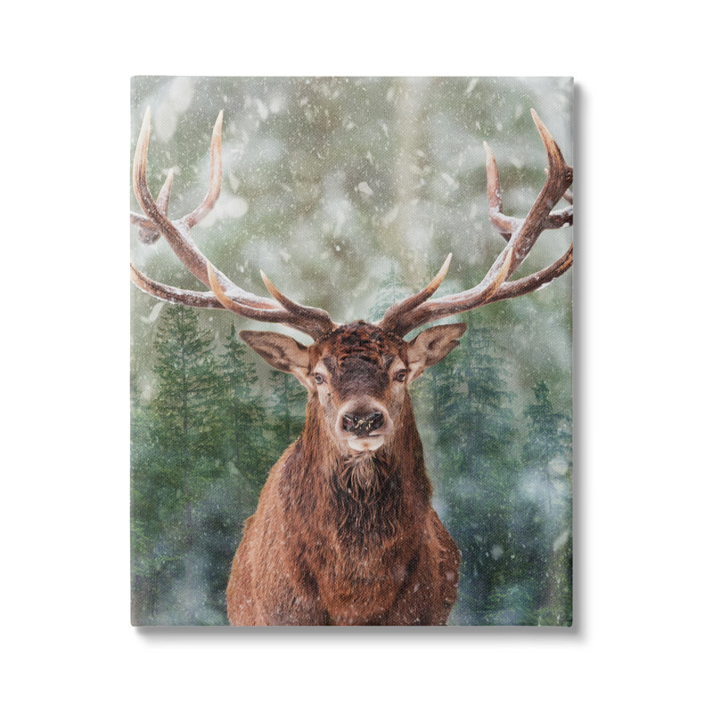 Cerf de forêt Woodland, H 40 po x l 30 po x P 1,5 po
