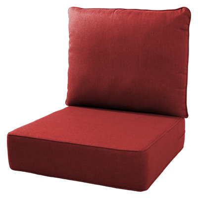 Ensemble de coussins et coussins de patio Allo 24 po x 22 po x 6 po Allo - intérieur / extérieur à siège profond résistant à l'eau et à la décoloration