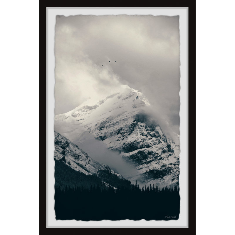 Snowy Peak by Marmont Hill - Painting, Paper, 30cm H x 20cm W