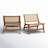 Calden Solid Wood and Rattan Accent Chair
