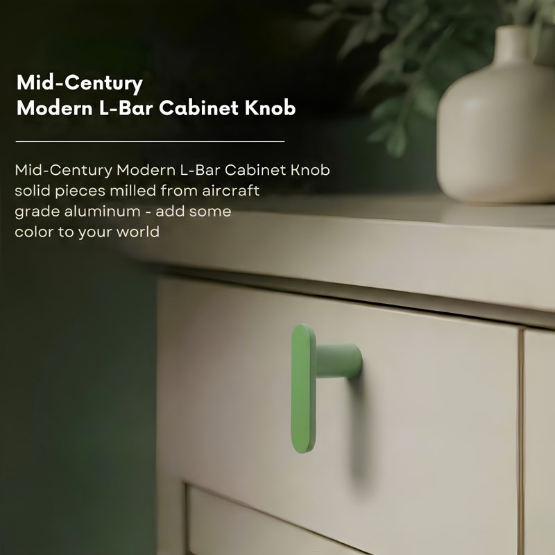 2" Bar Knob, Olive (Green), 1"
