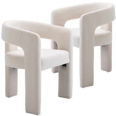 Modern Upholstered Barrel Dining Chairs