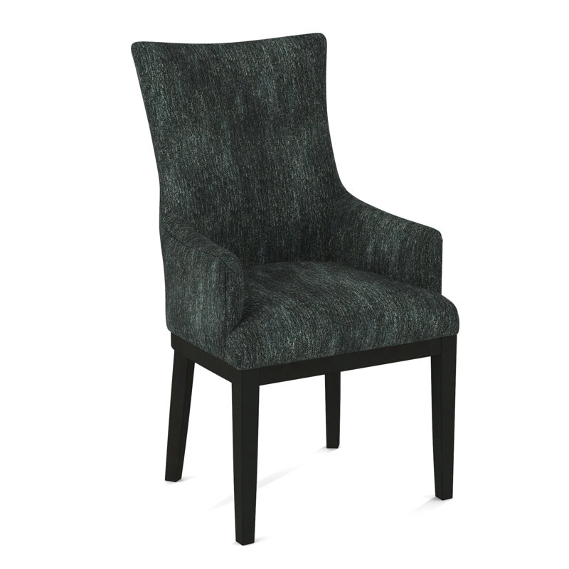 19'' H Upholstered Armchair, Black, 61597-78