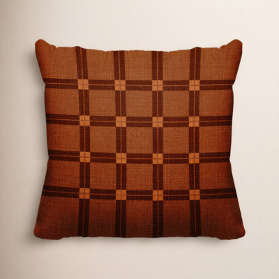 Plaid Outdoor Reversible Throw Pillow