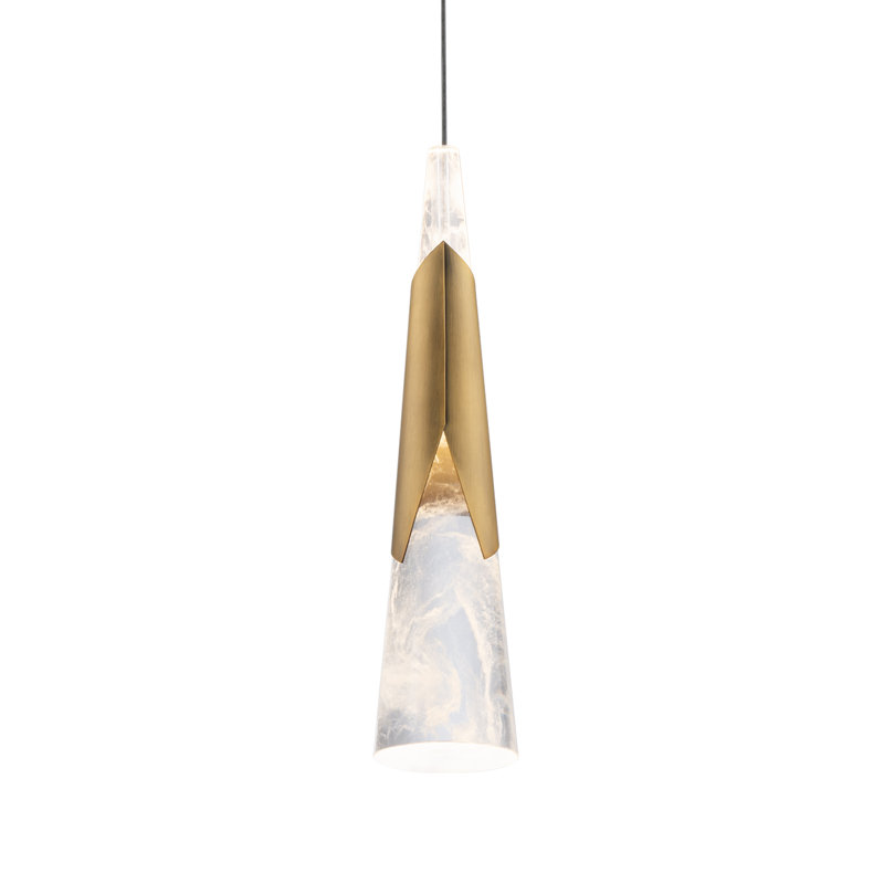 Mini-luminaire suspendu Kilt, Laiton vieilli, 3500