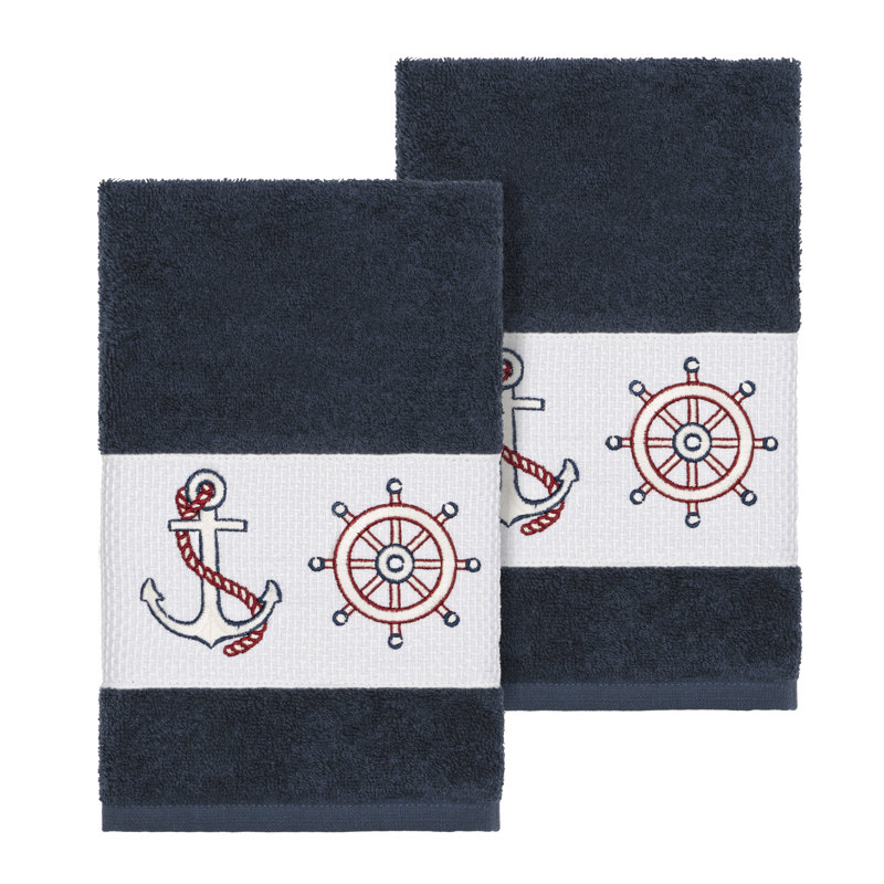 Easton Turkish Cotton Hand Towel, Midnight Blue