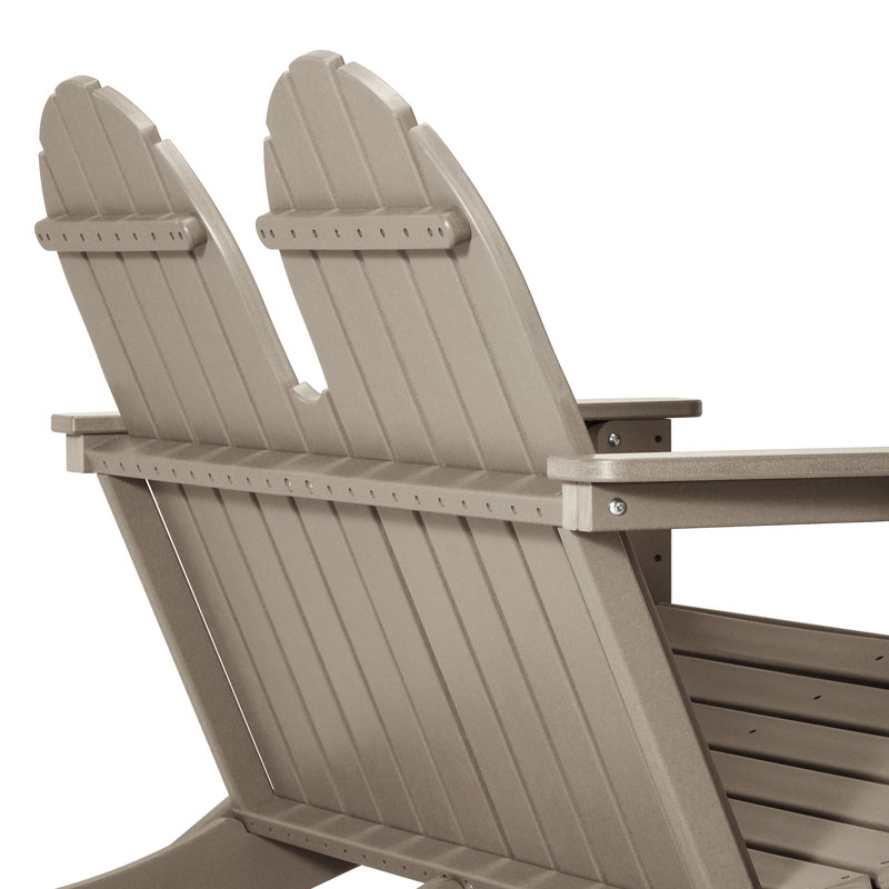 Banc pliant en poly 49 po Adirondack, Brun
