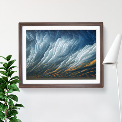 XH1022-6586X Painted Clouds 1 Piece Single Picture Frame Wall Art