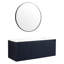 Armoire de salle de bain 48 po sans lavabo pour petites portes à fermeture douce, rangement mural en contreplaqué bleu marine avec amplement de meuble-lavabo pour salle de bain