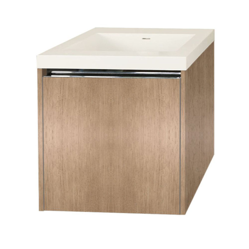 Kubista 23.75'' W Single Bathroom Vanity Base, Weathered Oak