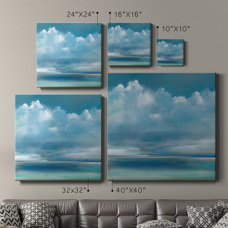 Tranquil Seas II - Toile tendue avec châssis de qualité supérieure - prête à être accrochée