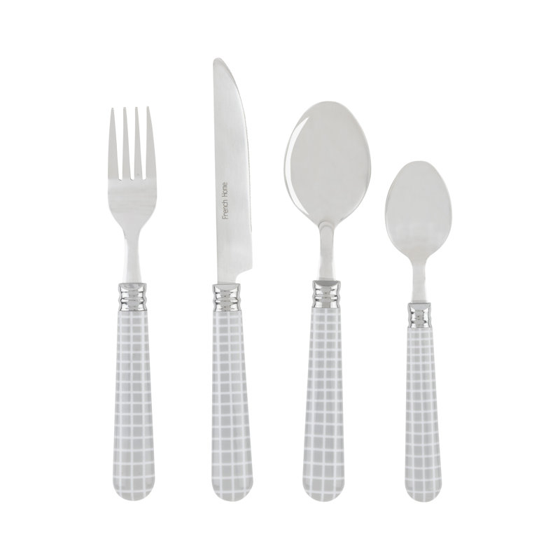 Grid 16 Piece Flatware Set, Service for 4