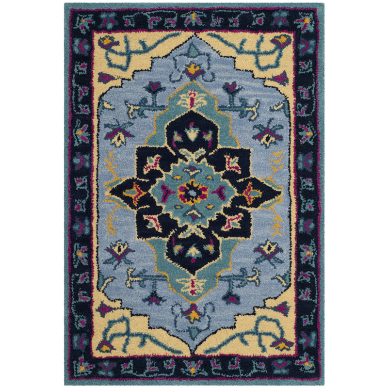 Blokzijl Hand Tufted Wool Oriental Rug, Rectangle 5' x 8'