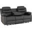 5 Seater Faux Leather Electric Reclining Sofa-1100395128