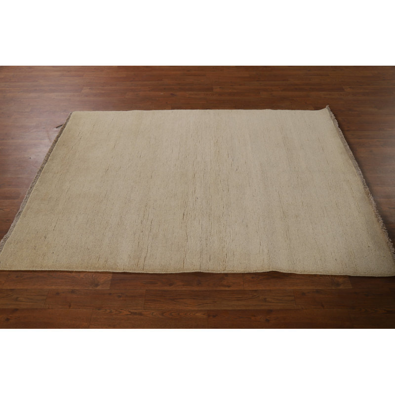 Tapis beige moderne Gabbeh 4 x 6
