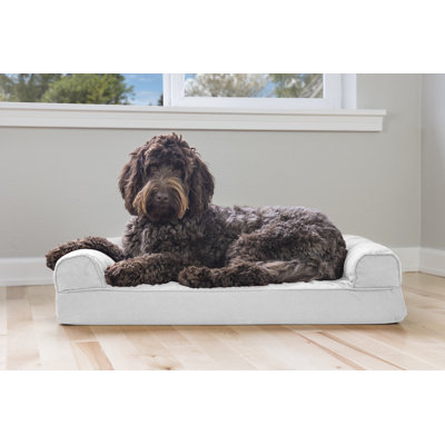 Quilted Orthopedic Bolster Sofa Pet Bed